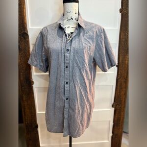 Billabong Gray Button Down Shirt Tailored Fit Casual Unisex Size XL